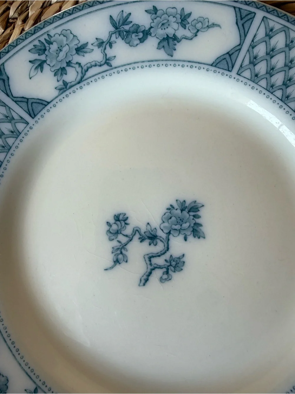 Johnson Bros “The Exeter” Decorative Blue and White Wall Plate - Classic Design